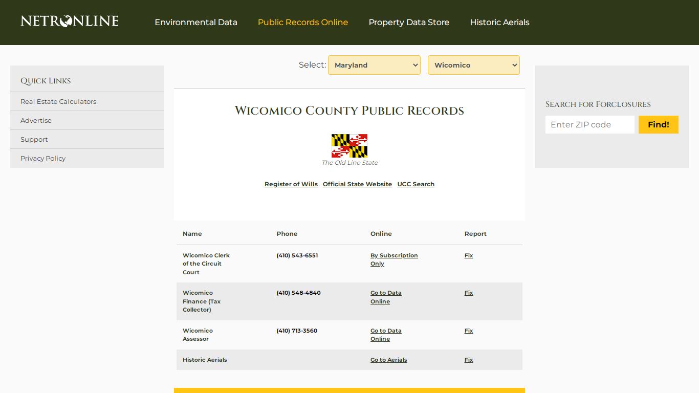 Wicomico County Public Records - NETROnline.com